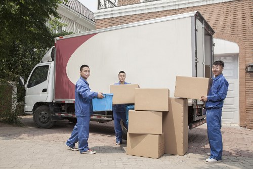 Removal team preparing for a move in Finsbury Park
