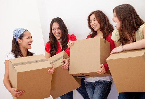 Local movers preparing boxes near Finsbury Park area