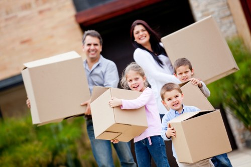 Local moving van prepared for a residential move in North London