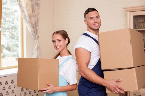 Furniture moving through a Finsbury Park flat with careful handling
