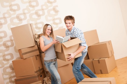Careful loading of household items for a Finsbury Park move